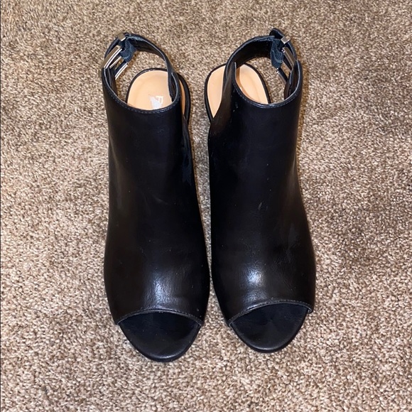 Black Open Toe Booties - Picture 2 of 2